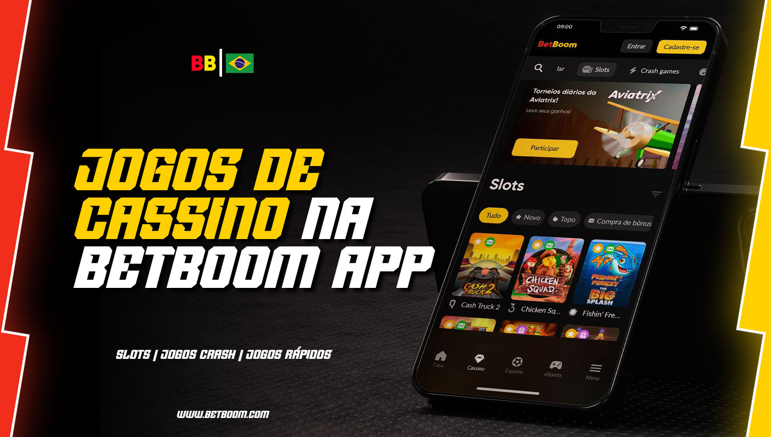 jogos de cassino no aplicativo móvel BetBoom disponíveis