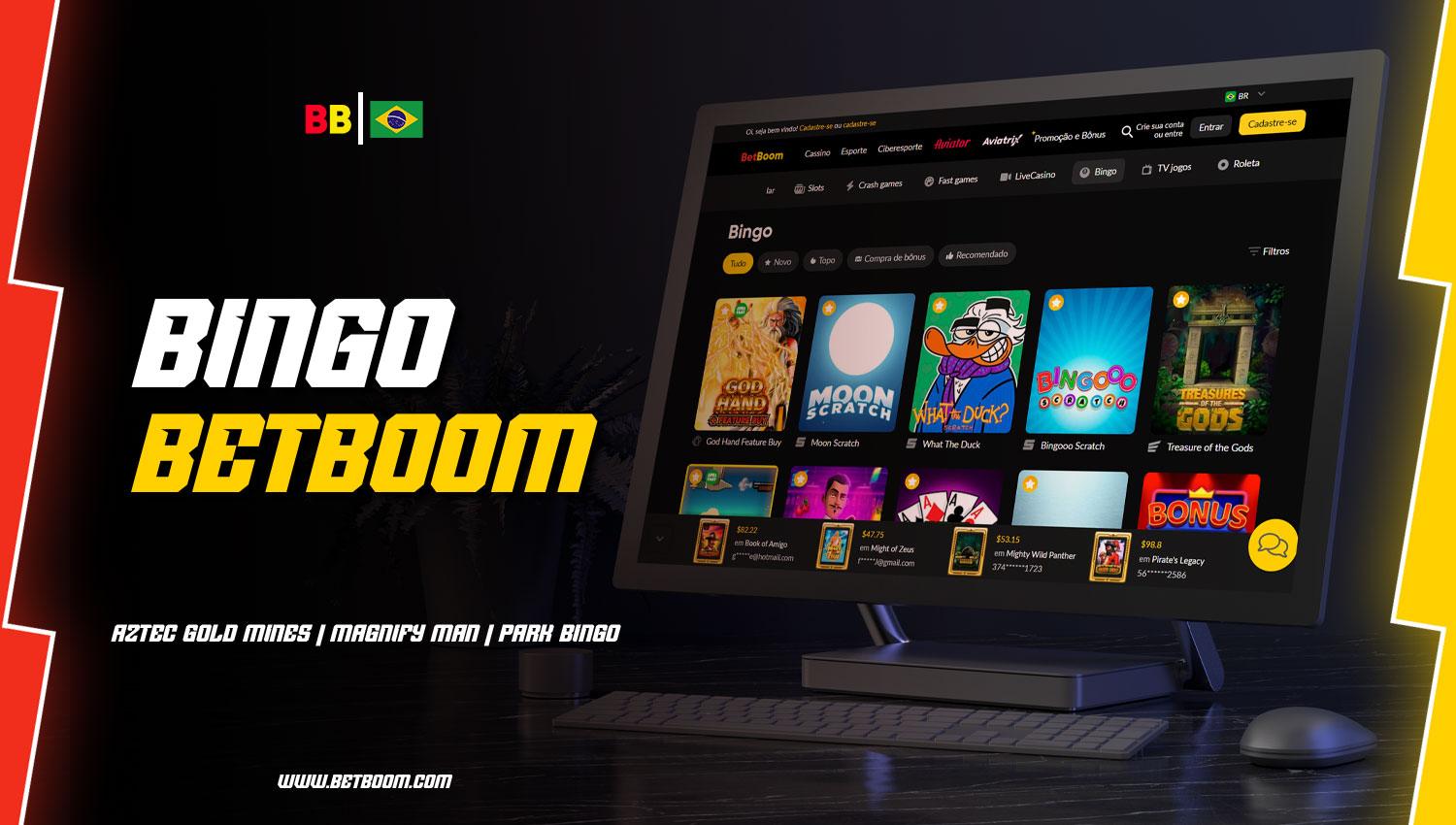 Descrição detalhada dos jogos de Bingo disponíveis para os jogadores do Brasil na plataforma BetBoom