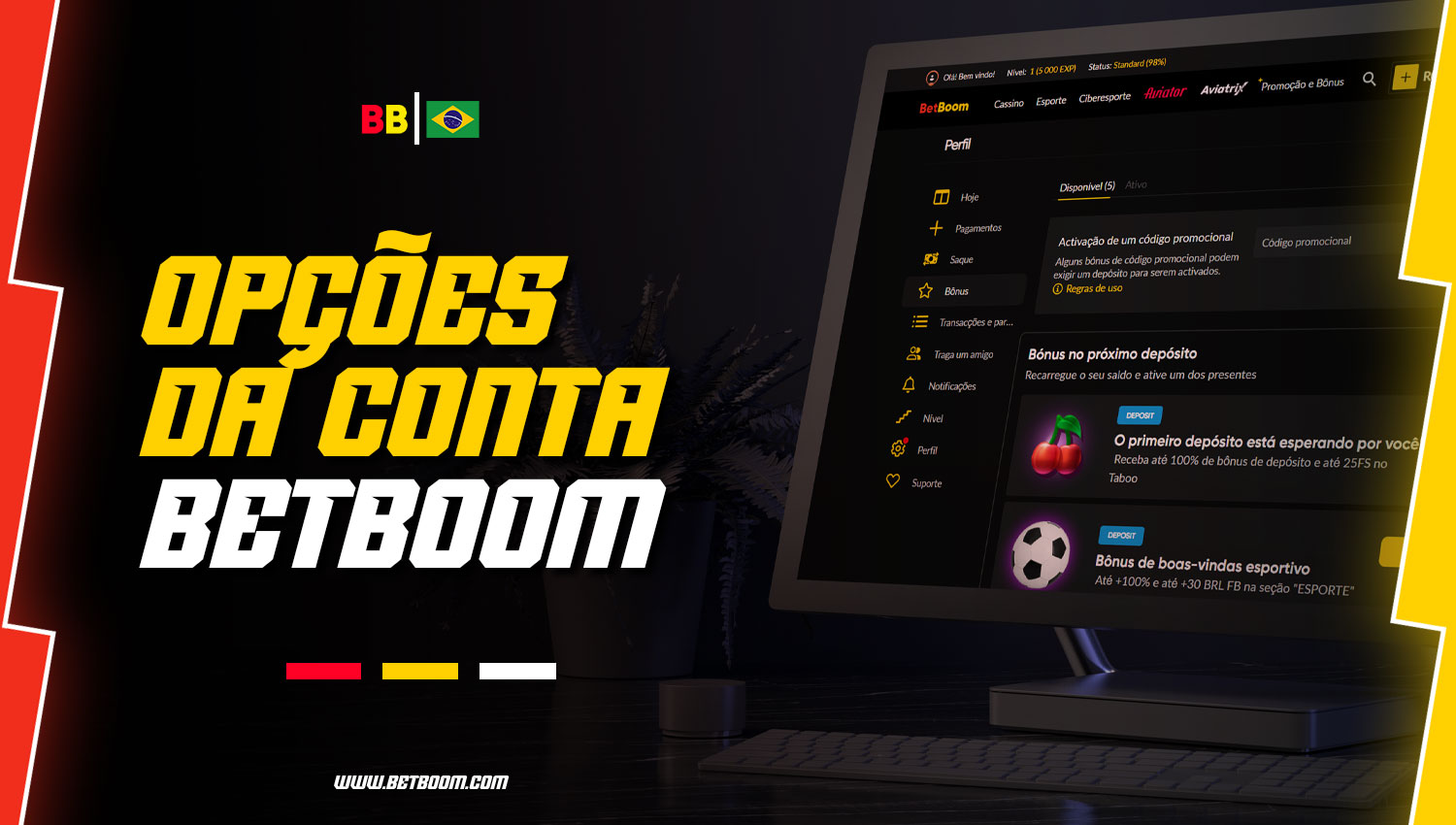 BetBoom, a casa de apostas, oferece uma ampla seleção de opções de conta para jogadores do Brasil